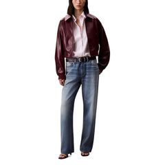 Bordeaux Polyethylene Leather Jacket