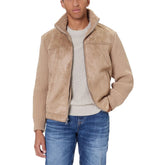 Beige Viscose Biker Jacket