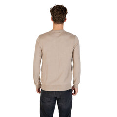 Beige Polyacrylic Sweatshirt