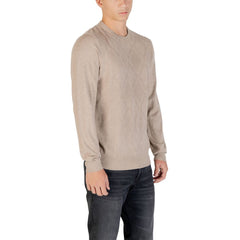 Beige Polyacrylic Sweatshirt