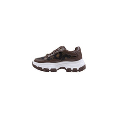 Brown Polyethylene Chunky Sneakers