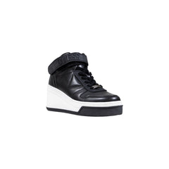 Black Polyethylene Platform Sneakers