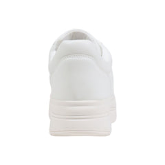 White Polyethylene Platform Sneakers
