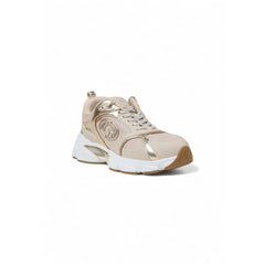 Beige Polyester Chunky Sneakers