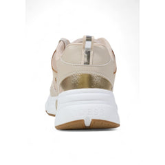 Beige Polyester Chunky Sneakers