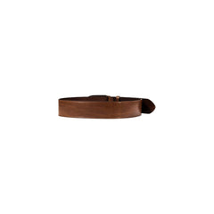 Brown Leather High-Waist Belt