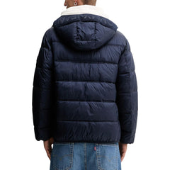 Blue Polyamide Full-Length Jacket
