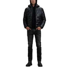 Black Polyamide Full-Length Jacket