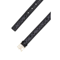 Black Polyester Thin Belt