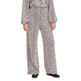 Brown Polyester Casual Pants