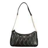 Black Polyurethane Women Shoulder Bag