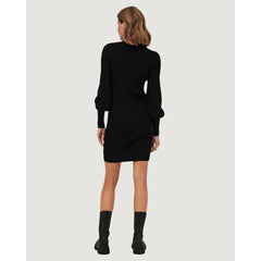 Black Viscose Short Dress