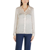 Beige Polyester Blouse