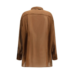 Brown Lycra Dress Shirt