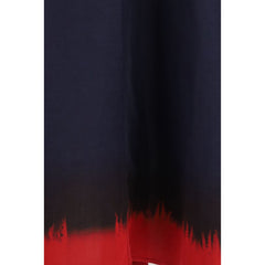 Blue Viscose Casual Dress