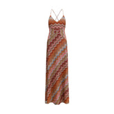 Multicolor Viscose Long Dress