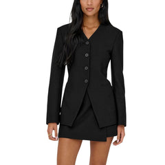 Black Recycled Polyester Blazer