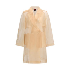 Multicolor Silk Trench Coat