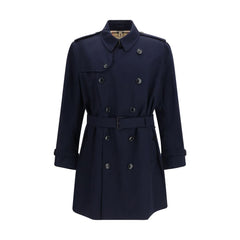 Blue Cotton Trench Coat