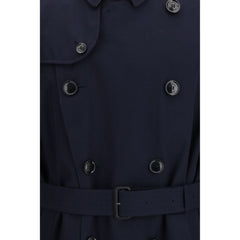 Blue Cotton Trench Coat