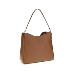 Beige Calf Leather Bos Taurus Shoulder Bag