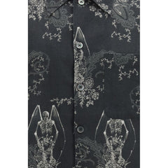 Gray Cotton Pattern Shirt