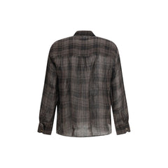Brown Linen Pattern Shirt