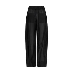 Black Lyocell Casual Pants
