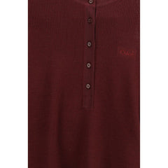 Bordeaux Wool Long Sleeve T-Shirt