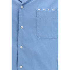 Blue Cotton Shortsleeve Shirt