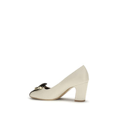 Beige Calf Leather Bos Taurus High Heel Pumps