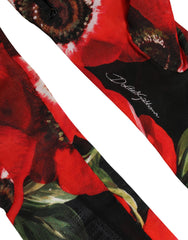 Multicolor Floral Print Elbow Length Women Gloves