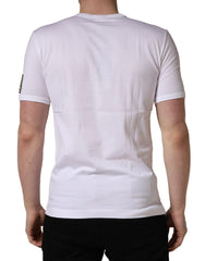 White DG King Royal Crew Neck Cotton T-shirt