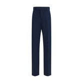 Blue Cotton Chino Pants