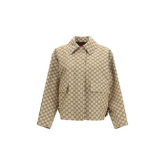 Beige Cotton Bomber
