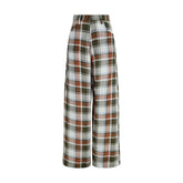 Multicolor Linen Casual Pants