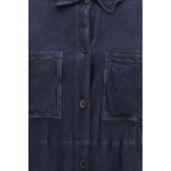 Blue Goatskin Dress Shirt