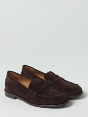 Brown Suede Leather Slip-On Loafers
