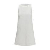 White Cotton Casual Dress