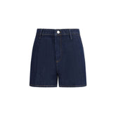 Blue Cotton Bermuda Shorts