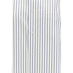 قميص قطني أبيض بأكمام قصيرة