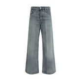 Blue Cotton Relaxed Fit Jeans
