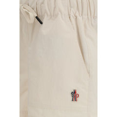 Beige Polyester Bermuda Shorts
