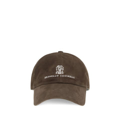 Brown Calf Leather Bos Taurus Cap (Baseball Hat)