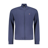 Blue Cotton Men Cardigan