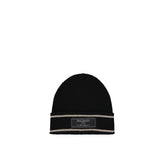 Black Merino Wool Beanie