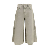 Beige Lyocell Bermuda Shorts