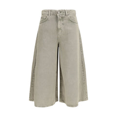 Beige Lyocell Bermuda Shorts