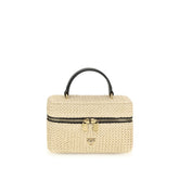Beige Raffia Handbag