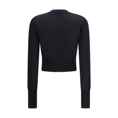 Black Merino Wool Cardigan